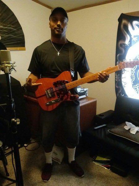 Derrick L with his new Madcat Guitar
